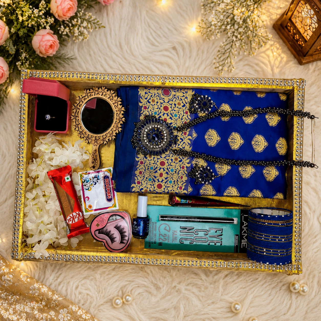 Premium Silk Katan Saree Combo Pack – Blue